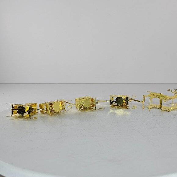 Oriental Trading Company Reindeer Noel Sleigh Gold Candle Holder - Picture 8 of 8